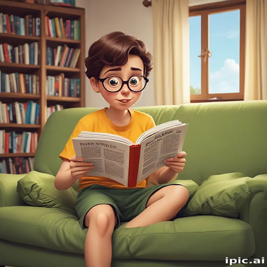 reading cartoon