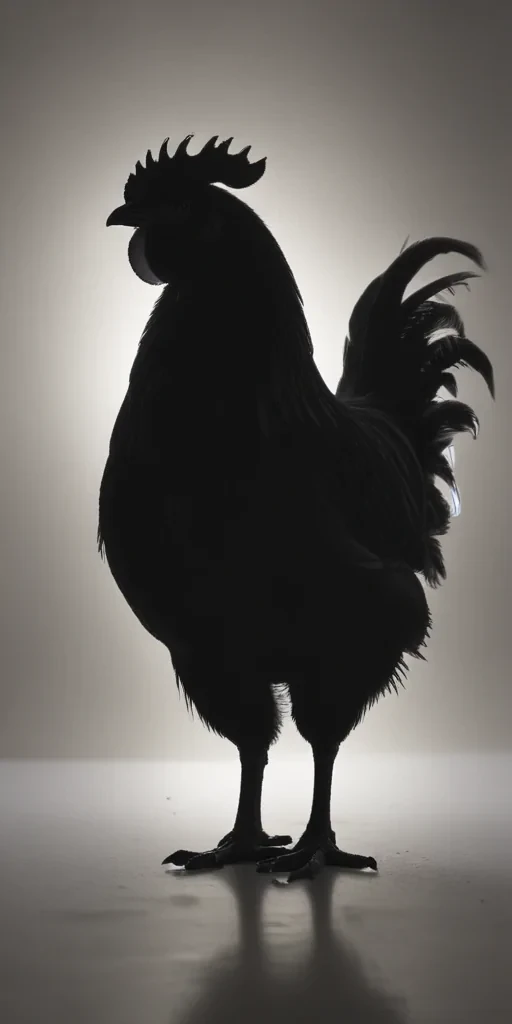silhouette of a chicken
