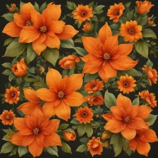 orange flower clipart