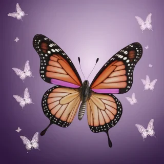 butterfly purple background