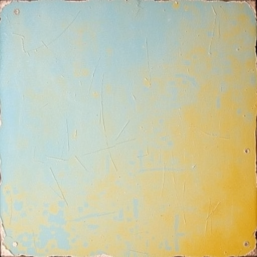 Create a vintage textured background with a blue and yellow color palette featuring worn edges and subtle patterns, captured with a DSLR camera at ISO 200, f/8 aperture, and a 50mm lens in natural light.