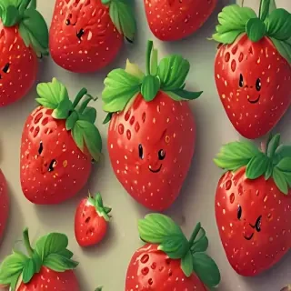 cute strawberry background