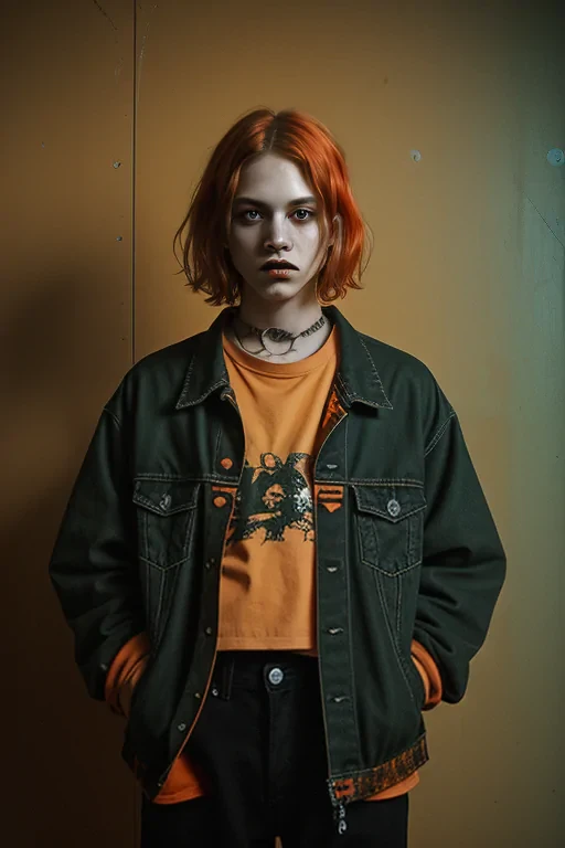 grunge orange aesthetic