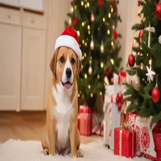 pictures of dogs christmas