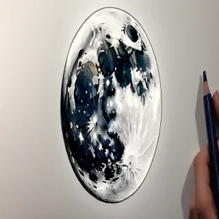 moon drawin