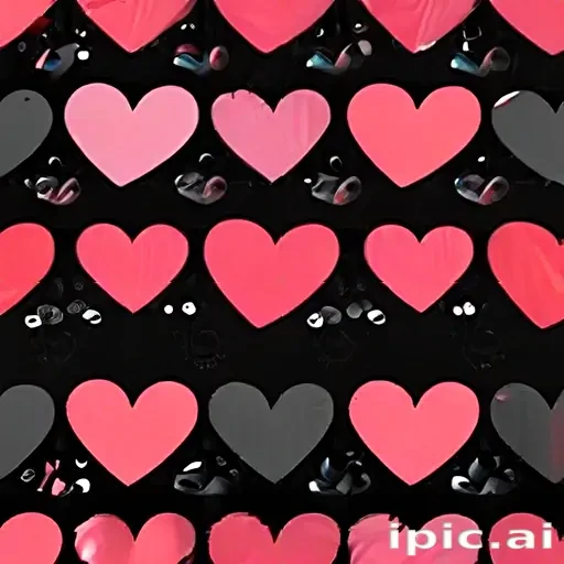 hearts background black