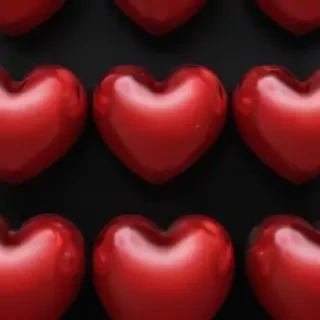 hearts background black