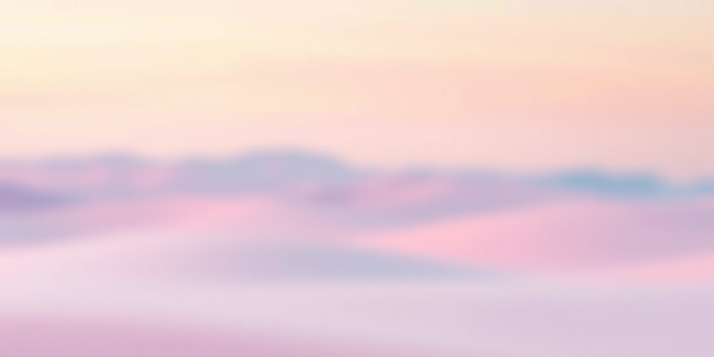 Create a high-resolution image of a serene abstract landscape with soft pastel colors, using a Canon EOS 5D Mark IV camera, 50mm lens, aperture f/1.8, ISO 100, and a shallow depth of field for enhanced focus.