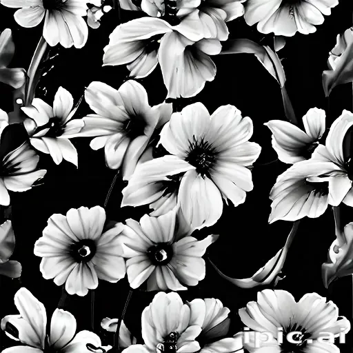 flower images black and white