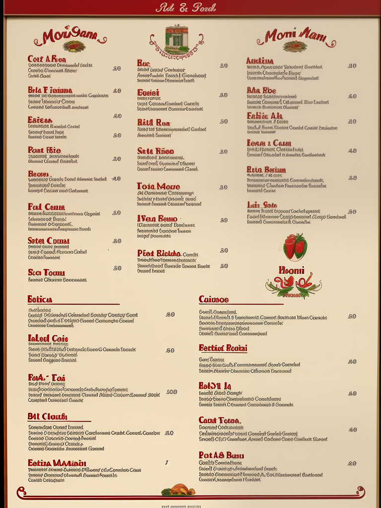 mom and dad's italian restaurant menu
