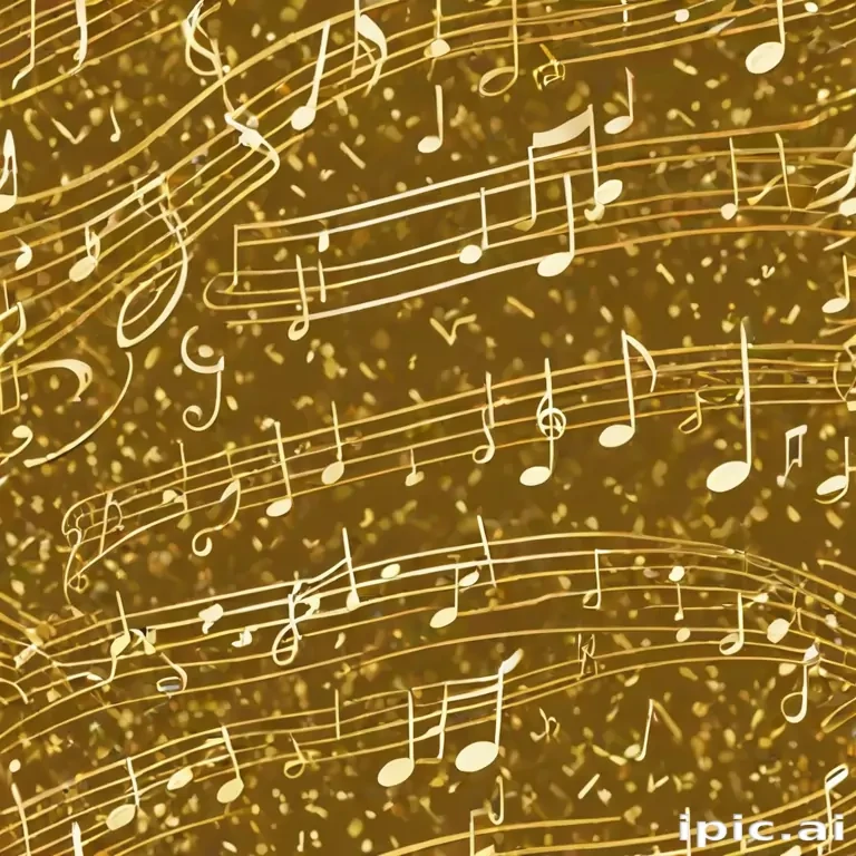 gold music notes