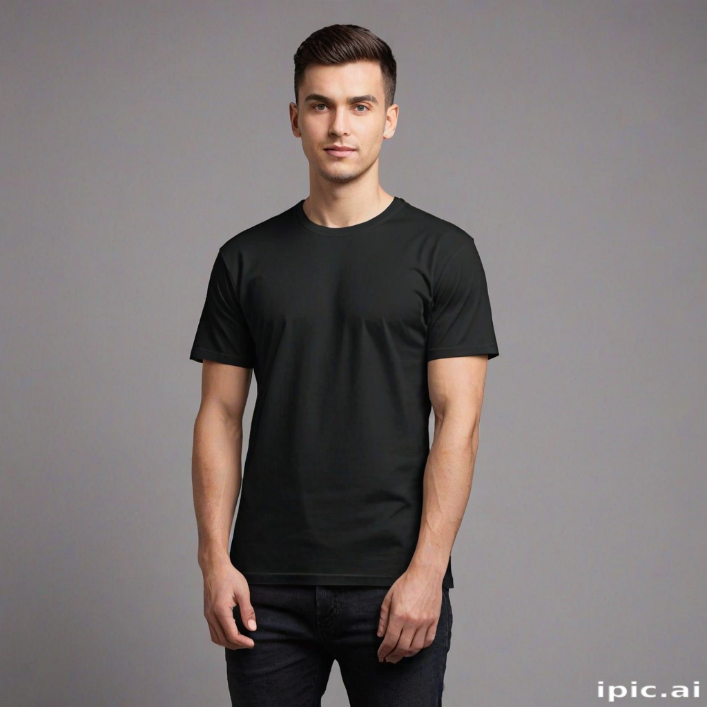 black t-shirt mockup