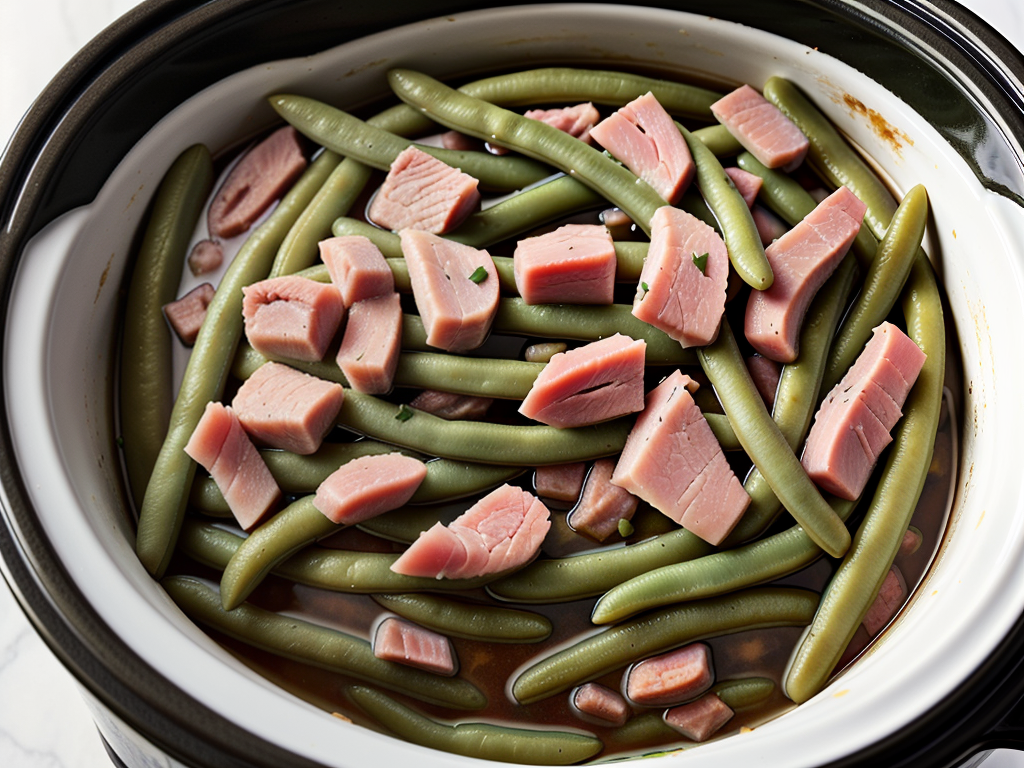 crockpot green beans and ham