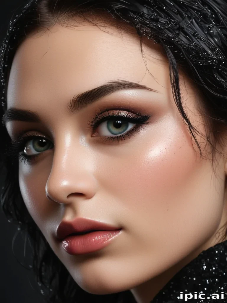 black with glitter