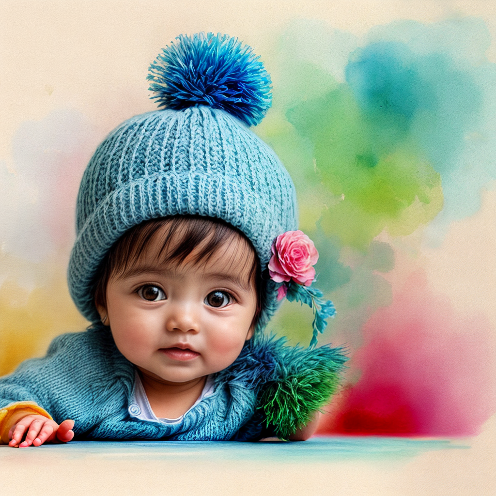 Most Beautiful Cute Baby Digital Art (copy-right free)
