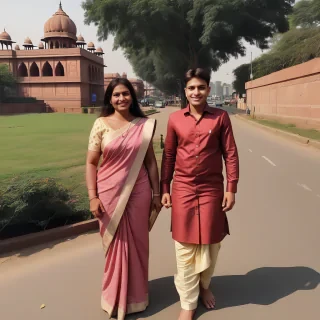 indian mom and son