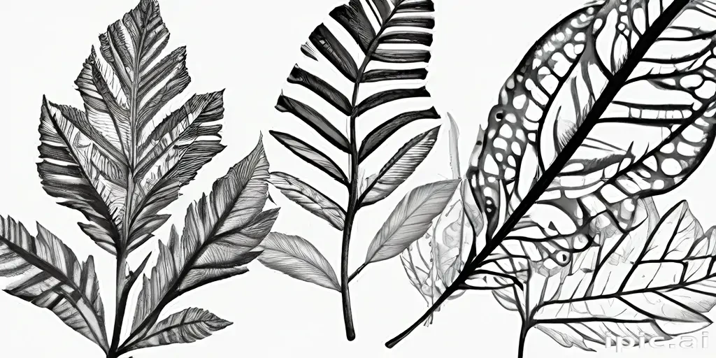 black and white clipart leaf