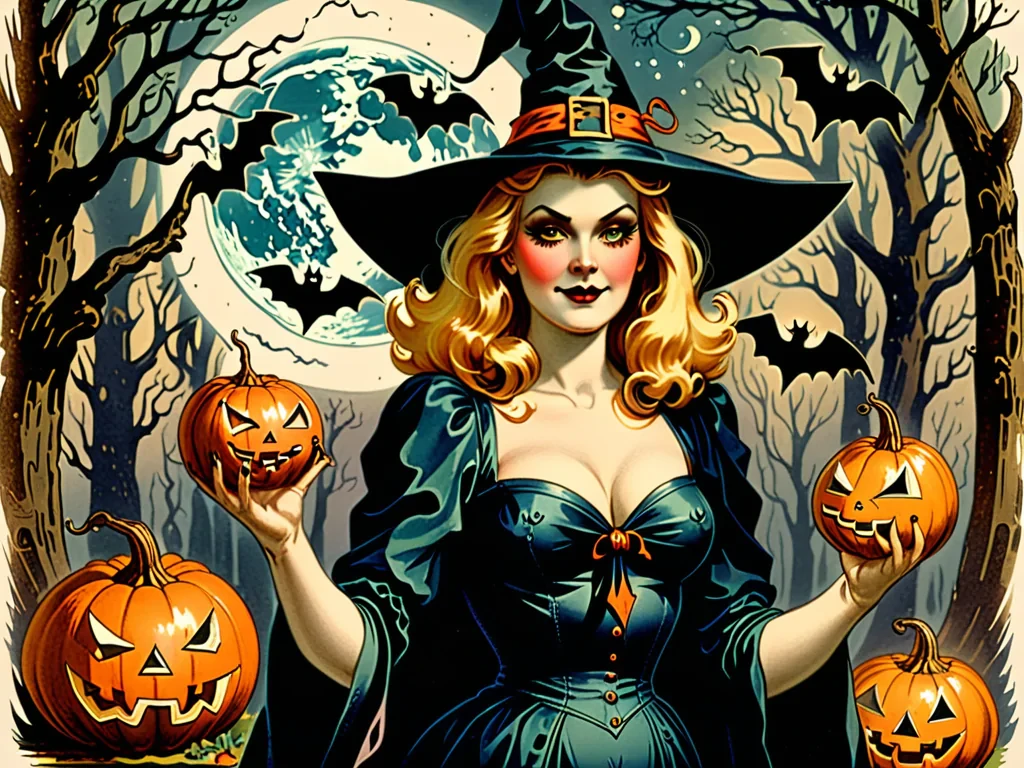 vintage witch art