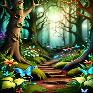 magical forest background
