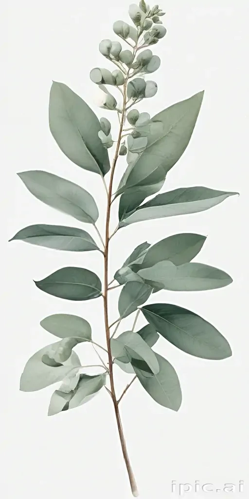 eucalyptus clipart black and white