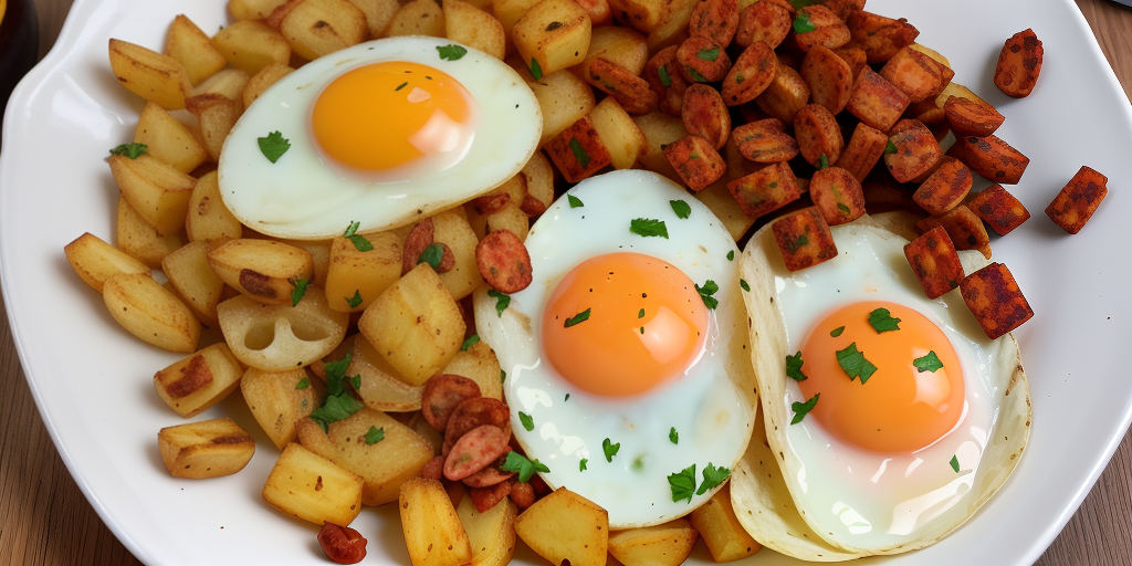 papas con chorizo y huevo
