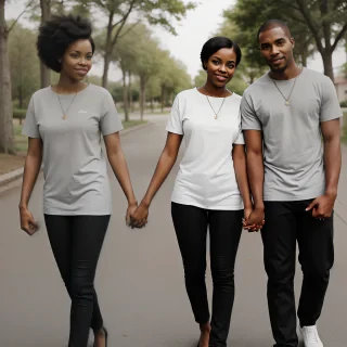 black couple holding hands