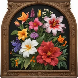 png border flower