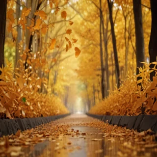 golden leaves background