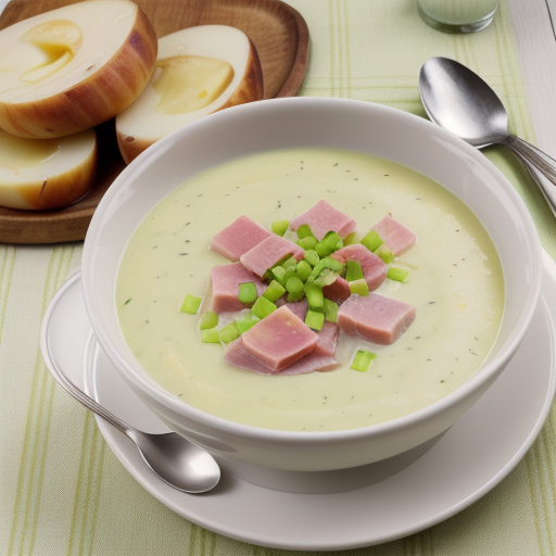leek and potato soup with ham