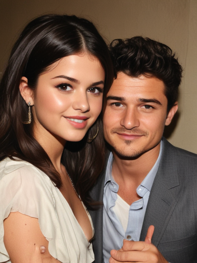 selena gomez with orlando bloom