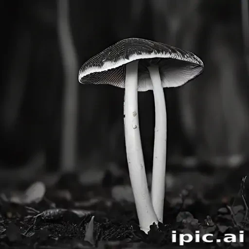 mushroom black and white