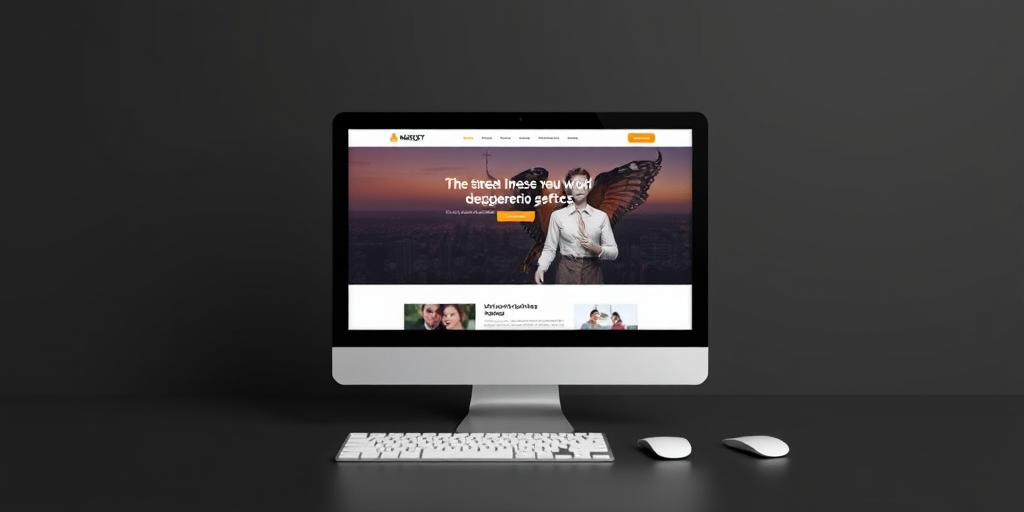 computer website mockup