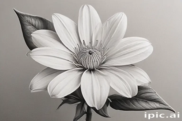 flower pencil drawing