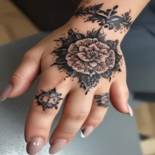 cute hand tattoos for black females