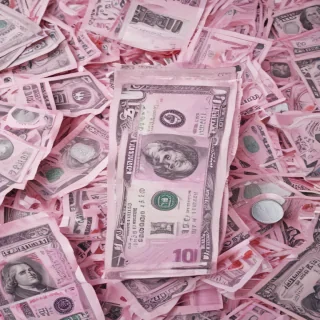 pink money background