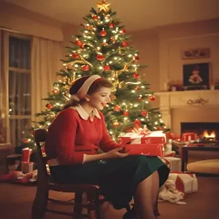 retro christmas image