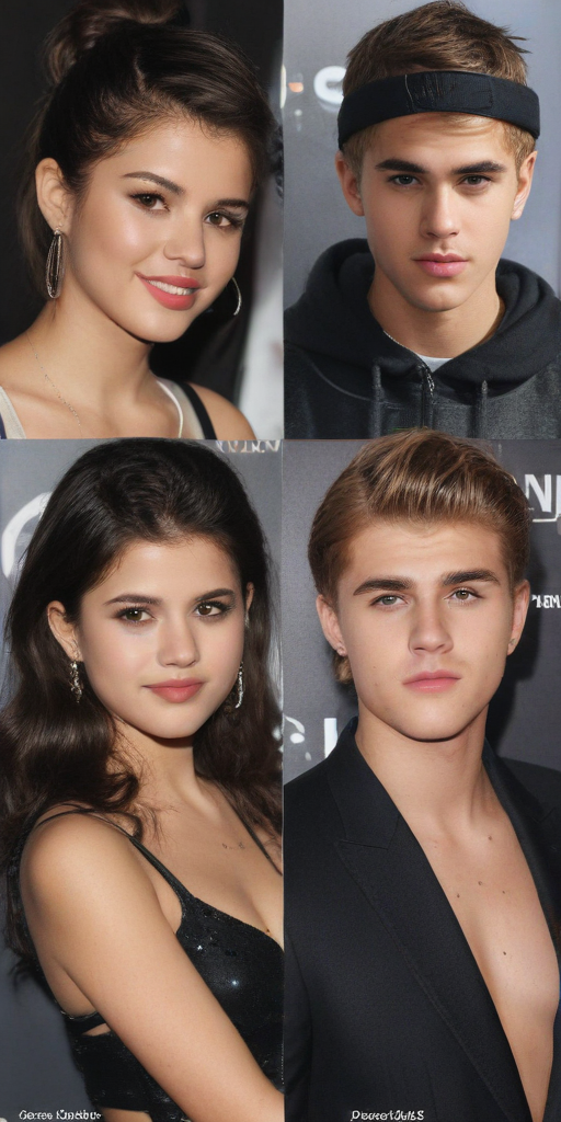 age of selena gomez and justin bieber