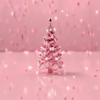 pink christmas aesthetic wallpaper