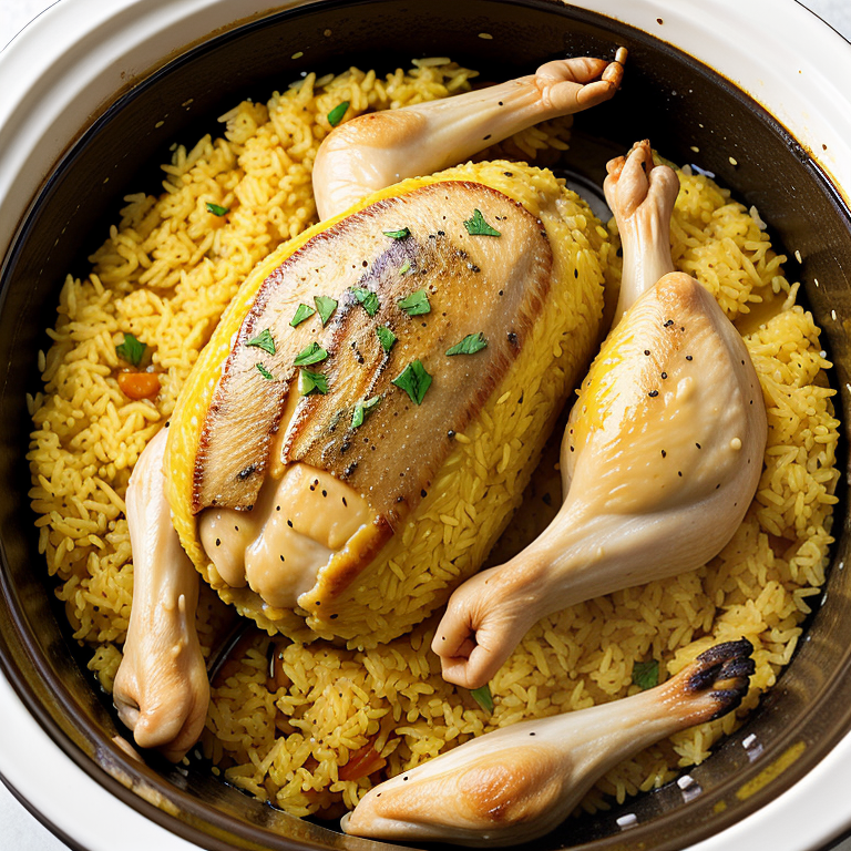 yellow rice and chicken slow cooker