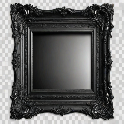 black picture frame png