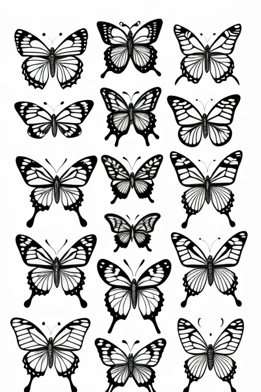 butterflies drawings
