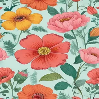 color drawing flowers
