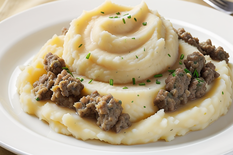 mashed potatoes and ground beef