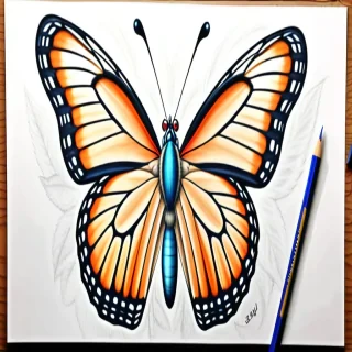 drawing pic of butterfly