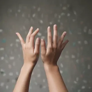 hands reaching