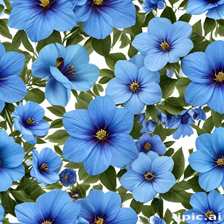 blue flowers transparent background