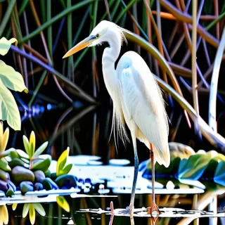 white heron