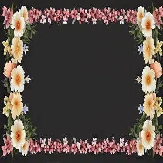 flower border transparent