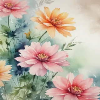 watercolor flower background