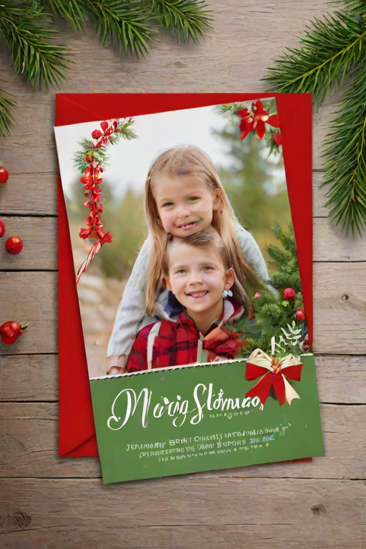 christmas card template psd